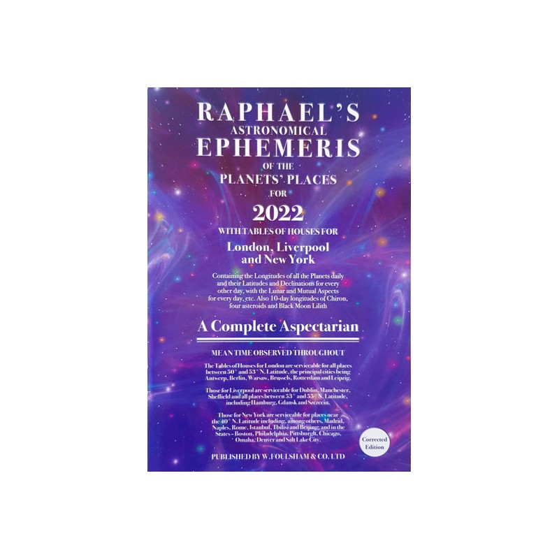 Raphael's Astronomical Ephimeris 2022
